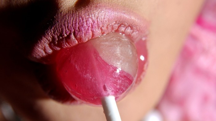 Chupa Chups and lips for a girl