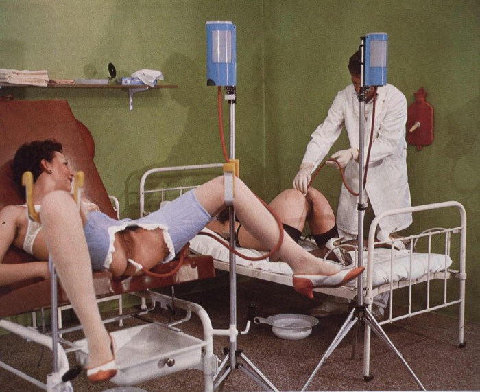 Erotic enema in the ass