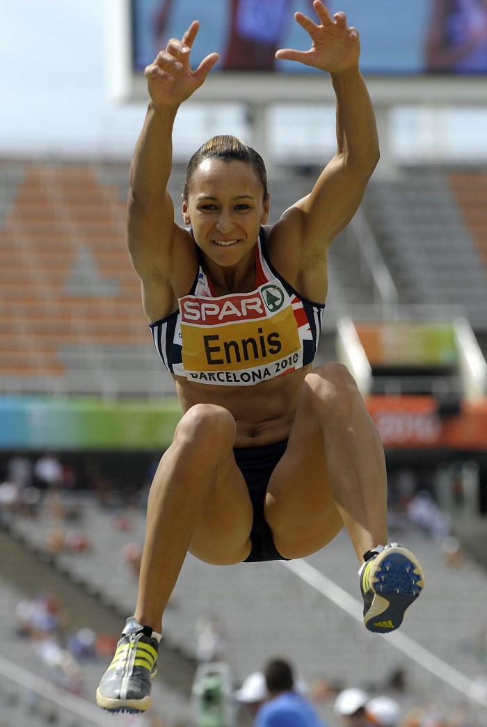 Naked athletes of runners