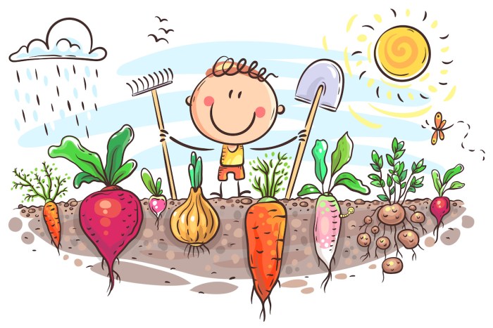 Cartoon garden