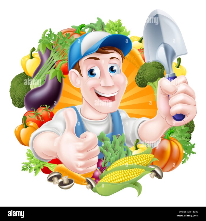 Cartoon gardener