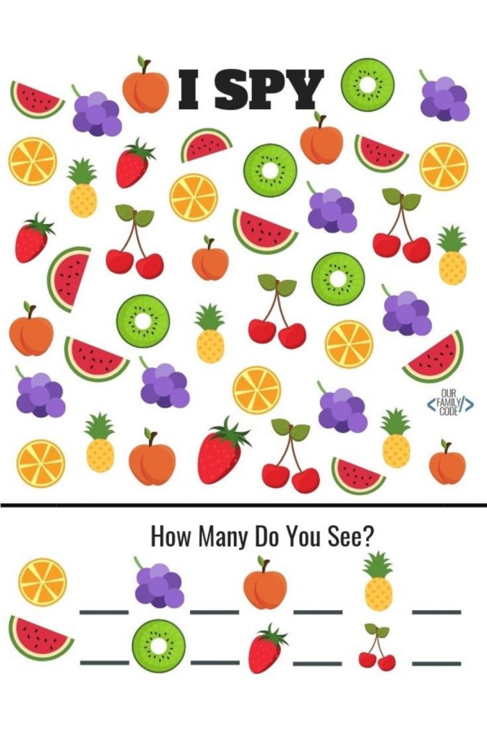 I spy fruits