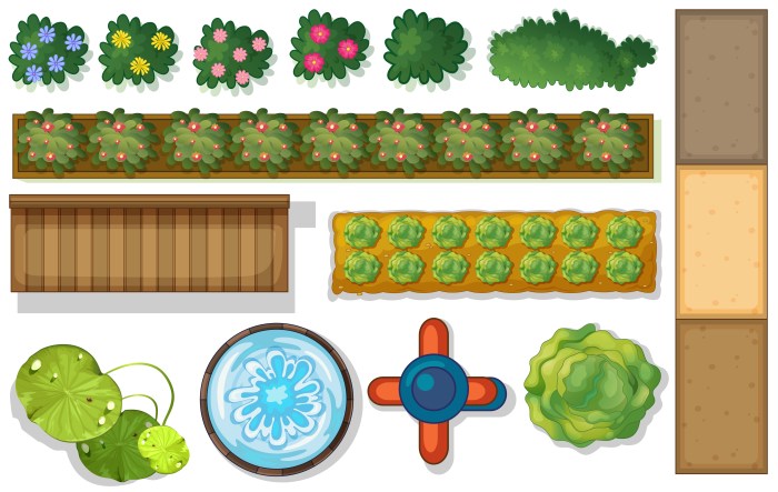 Garden view from above
