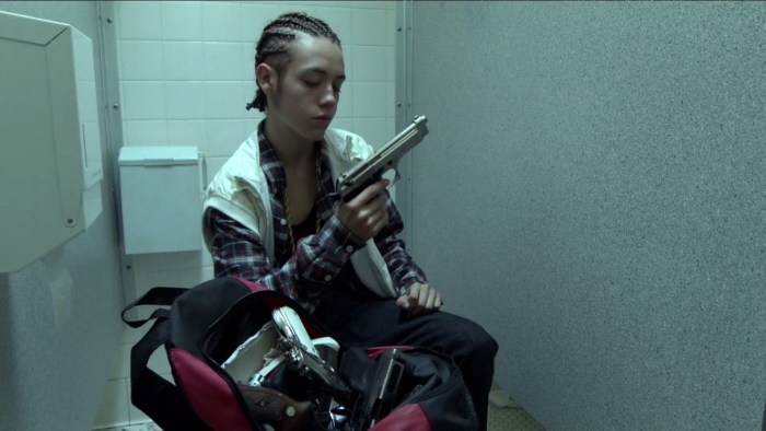 Karl Gallager with a gun