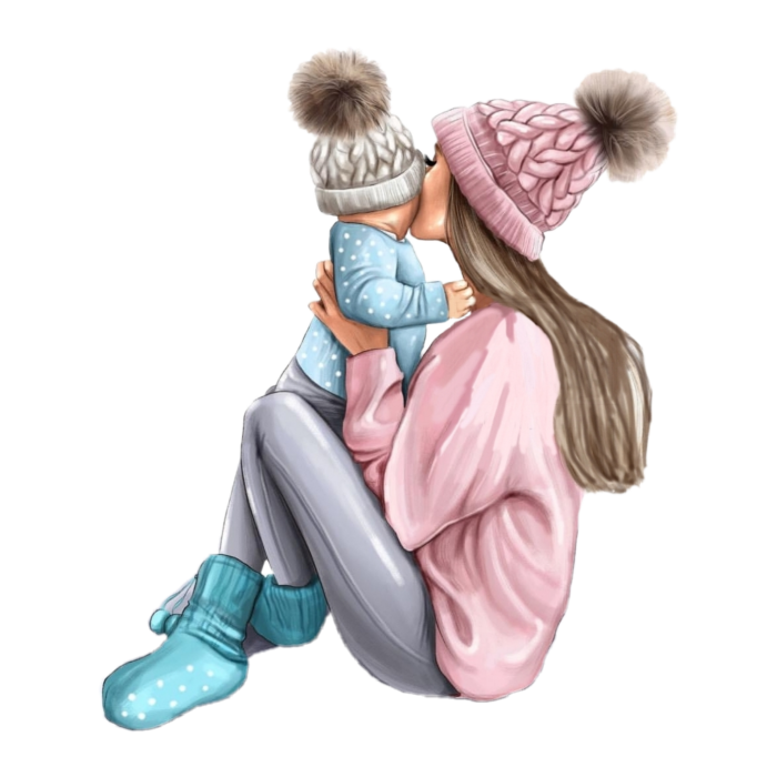 Fest illustration mom with a child