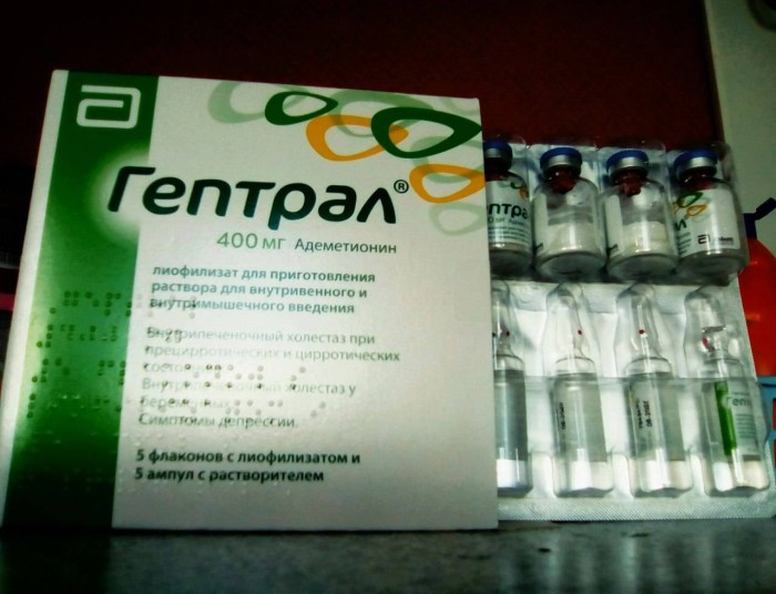 Heptral 400 mg of ampoules