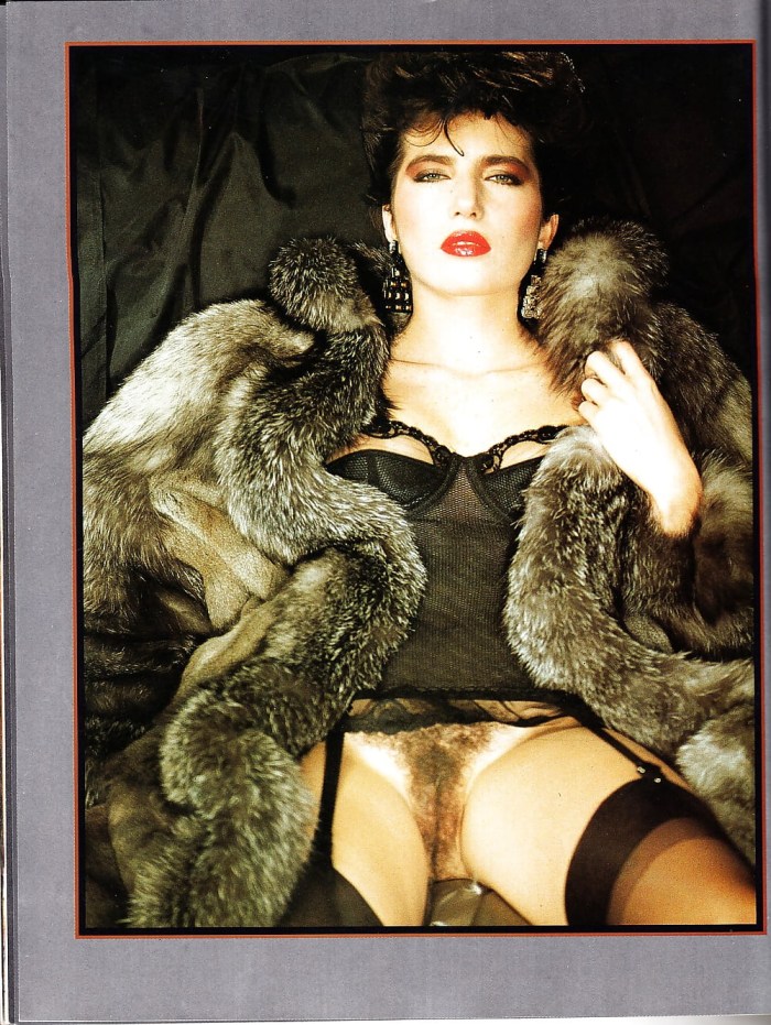 Erotic in a fur coat
