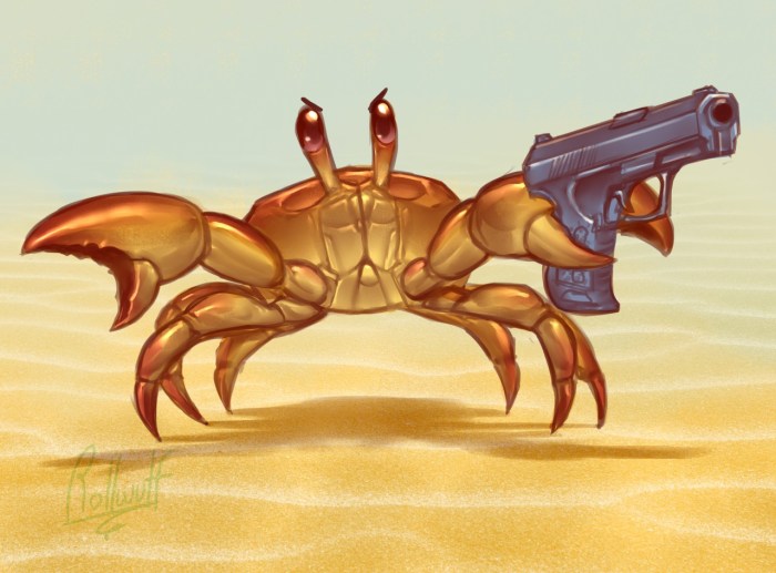 Crab with a gun