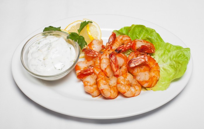 Tiger shrimp in garlic sauce