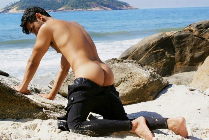 Nudists have fun