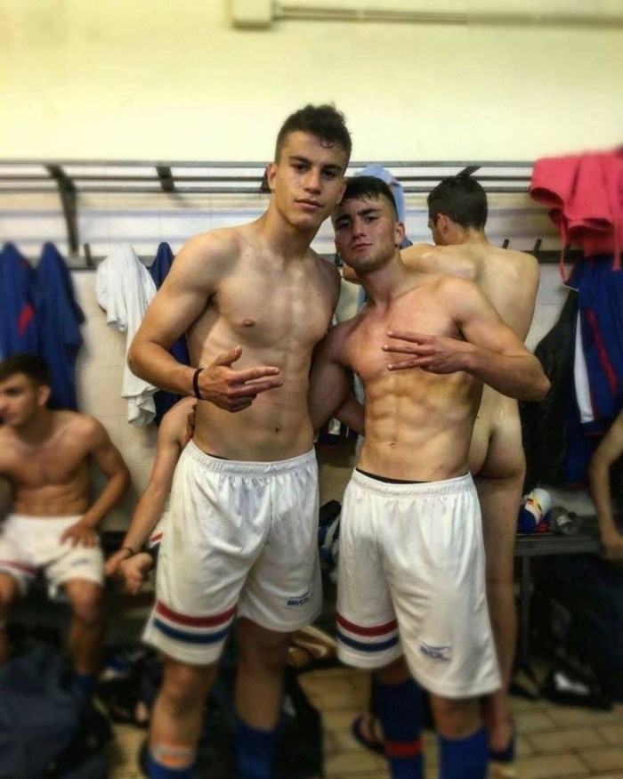 Naked athletes of men