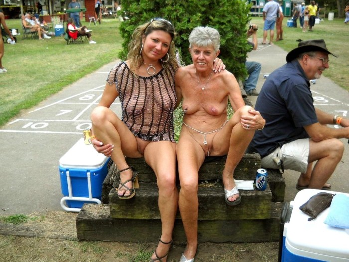 Elderly naked women on the streets