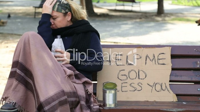 The problem of homeless and poor