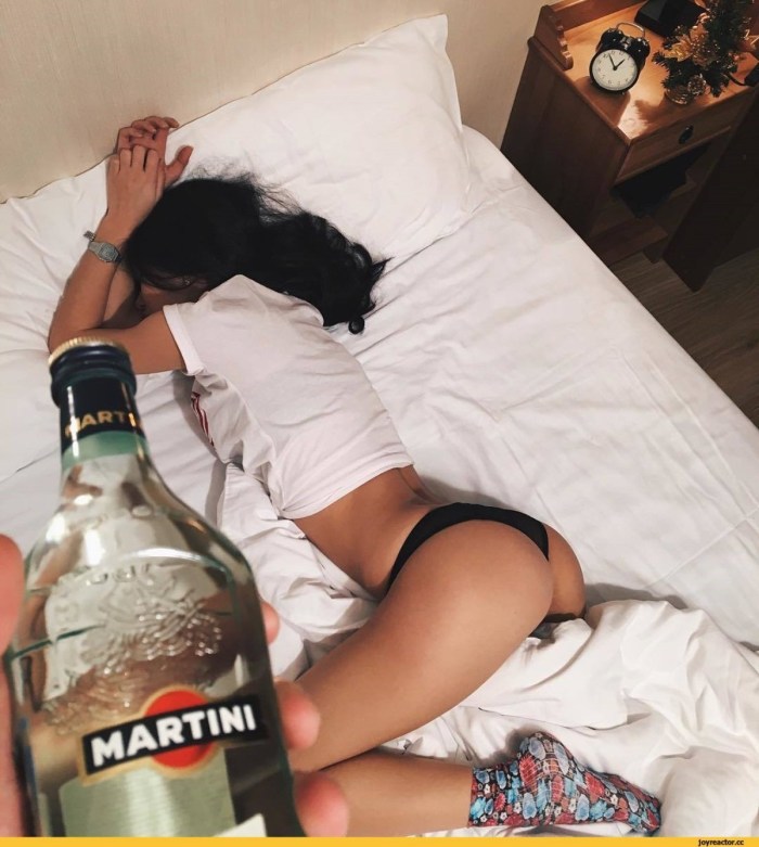 Girl with vodka