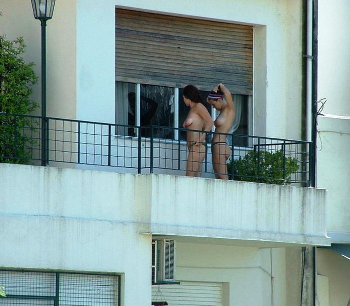 Beautiful fuck on the balcony