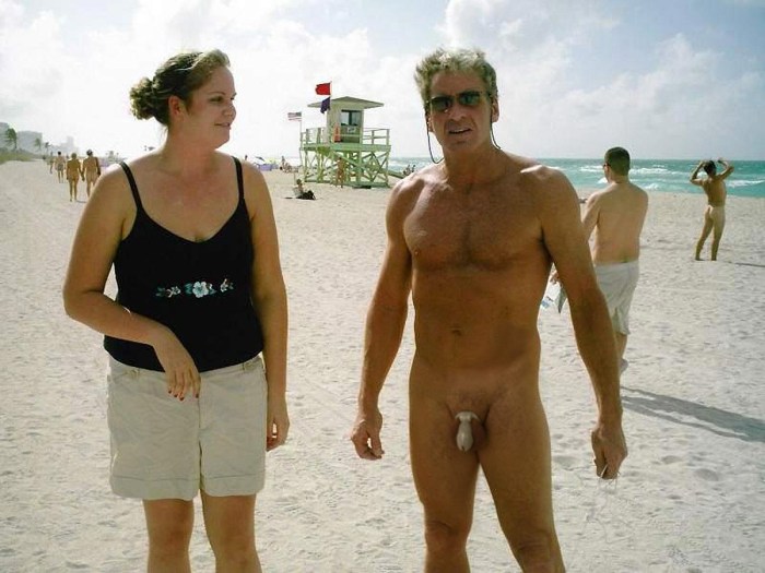 Erection on a nudic beach