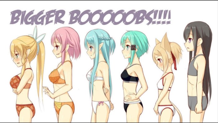 2 Anime breast size
