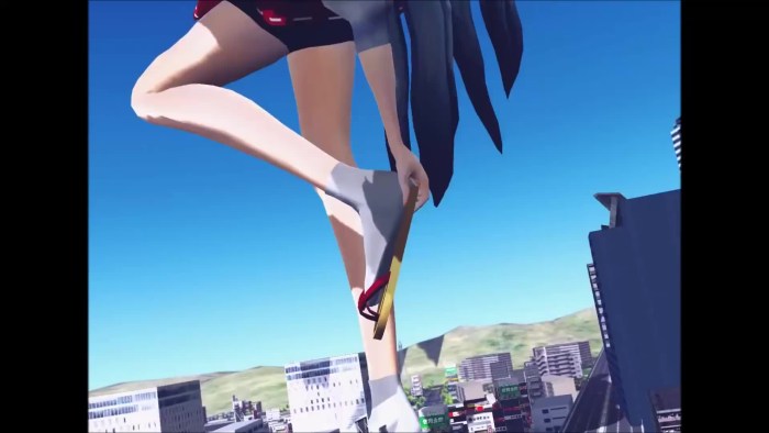 Girl sits on the road