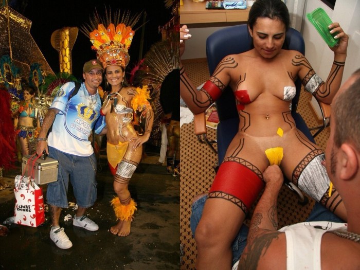 Fucking in carnival costumes