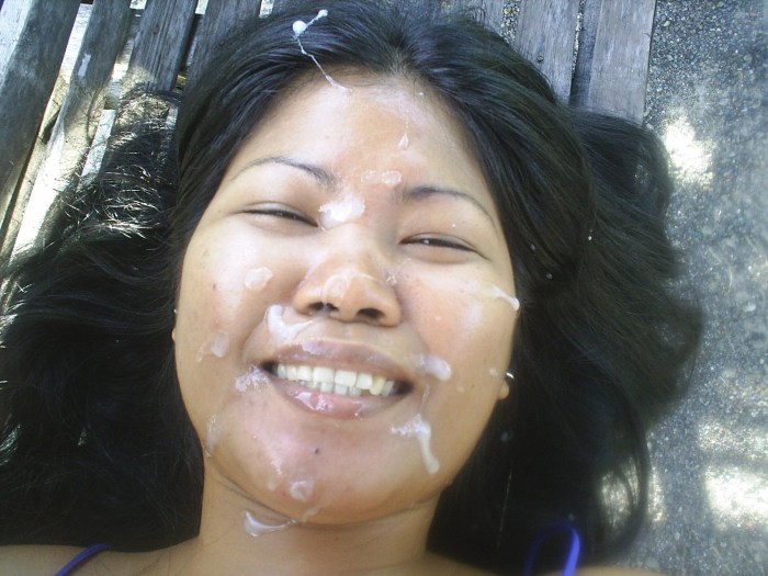 Cleaned faces of Asians