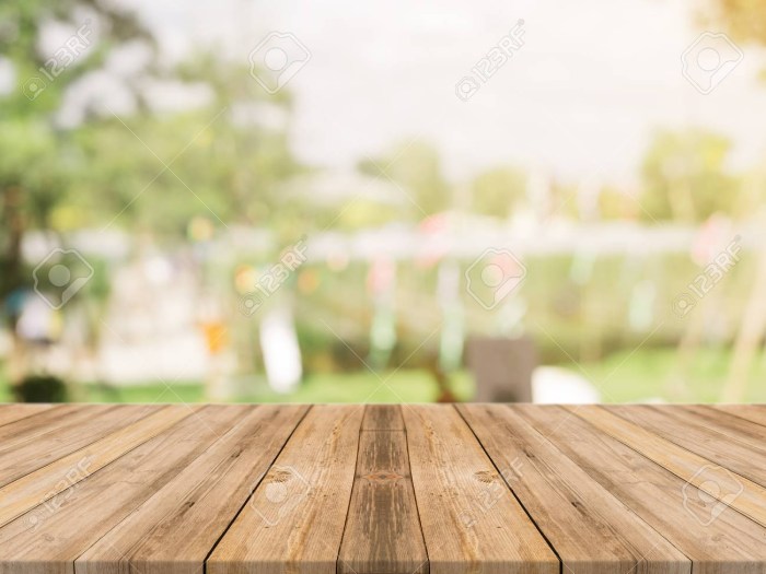 Countertop on the background of the window