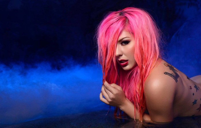 Pink front strands