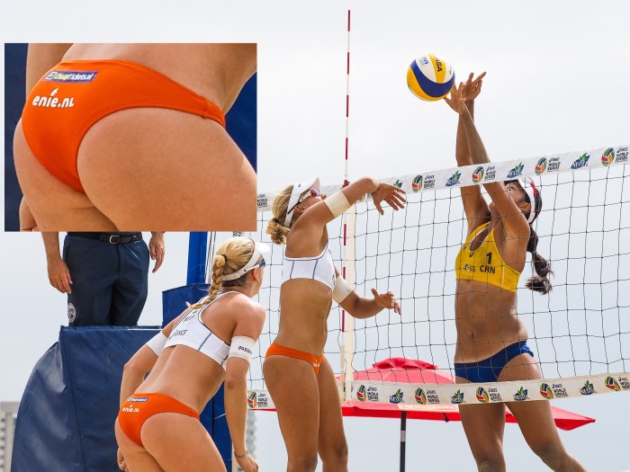Volleyball player with big