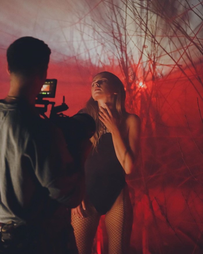 Alina Lanina in the underwear of Sasha Tanya