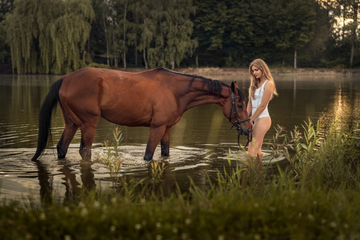 Girl with a horse