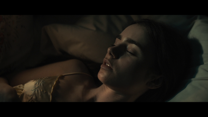Photo by Lily Collins bed scenes