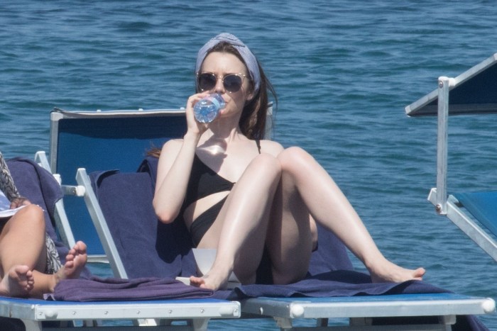 Lily Collins figure of anorexia