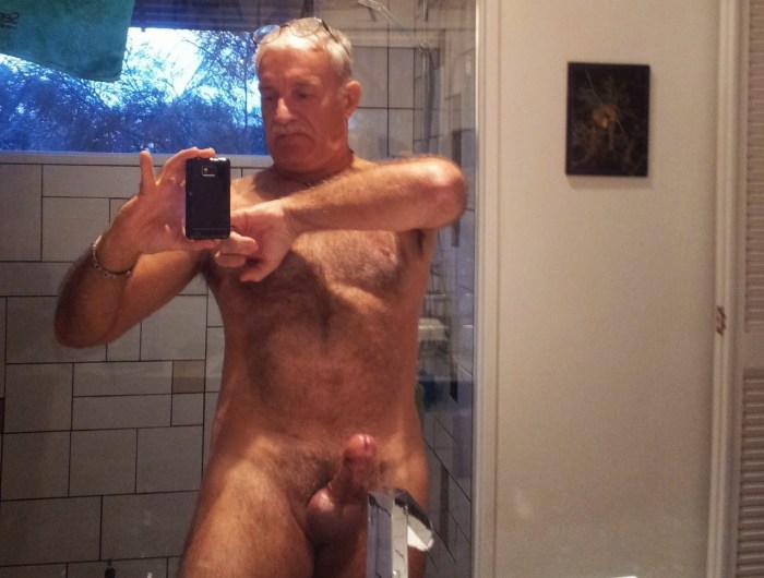 Women aged nude selfie