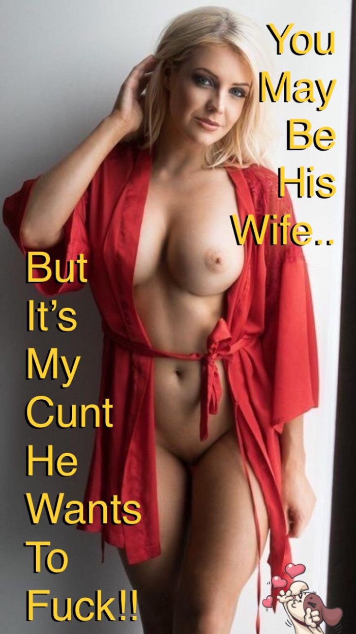 The brown -haired woman spread her legs