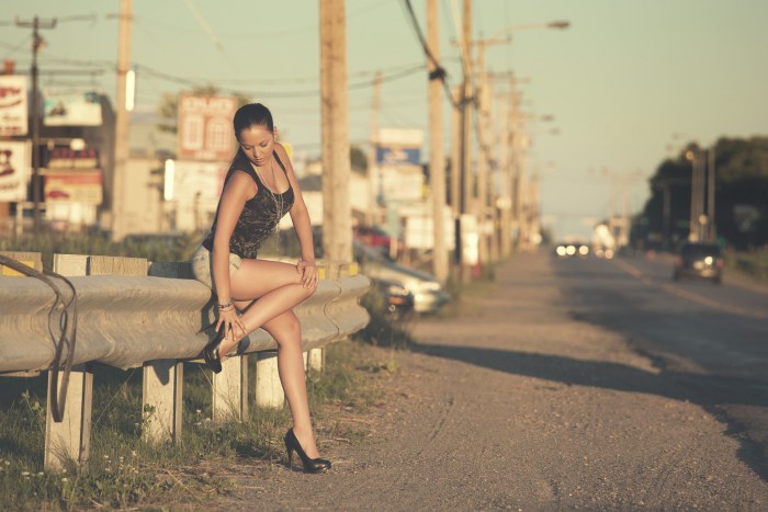 Girl on the highway