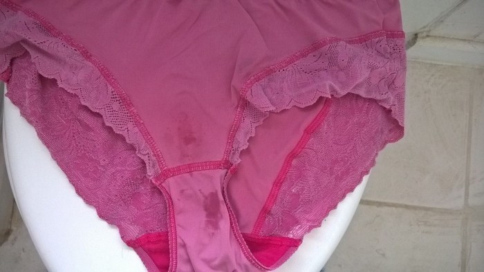 Women in dirty underpants