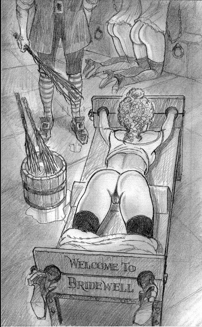 Flogging with rods of naked priests