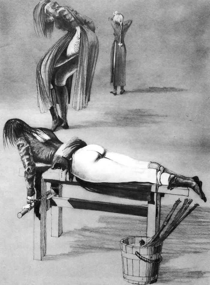 Flogging naked women retro