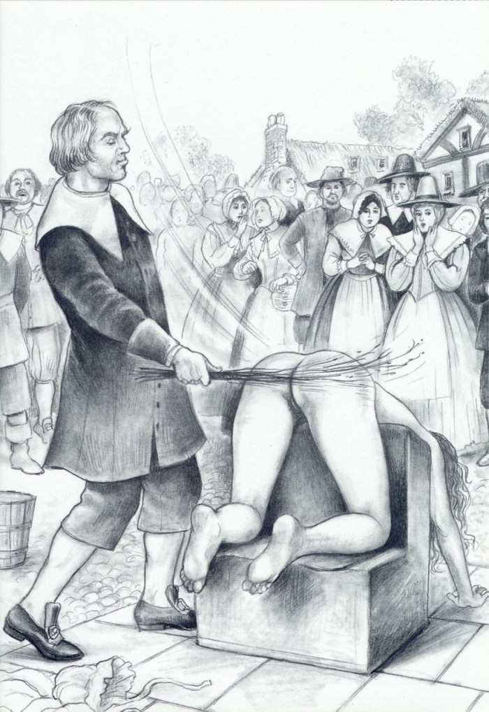 The punishment of girls with flogging