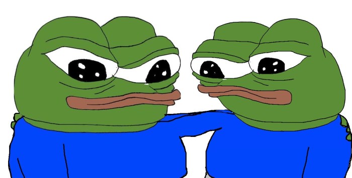 Pepe frogs hug