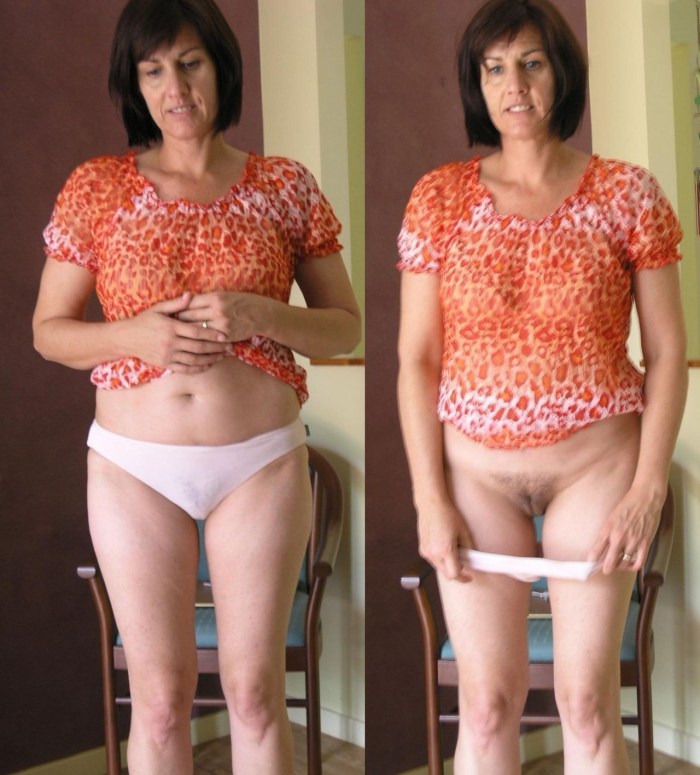 Girl dressed and undressed