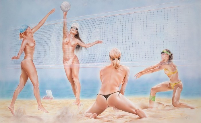 Beach volleyball Nude Pussy
