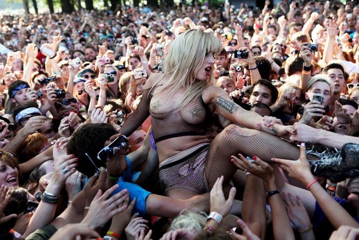 Lady Gaga jumped into the crowd from the stage