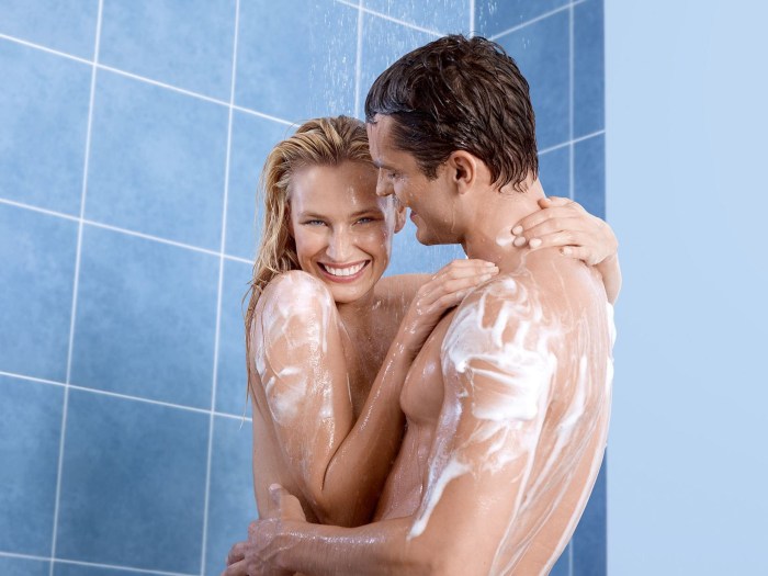 Romance in the bathroom