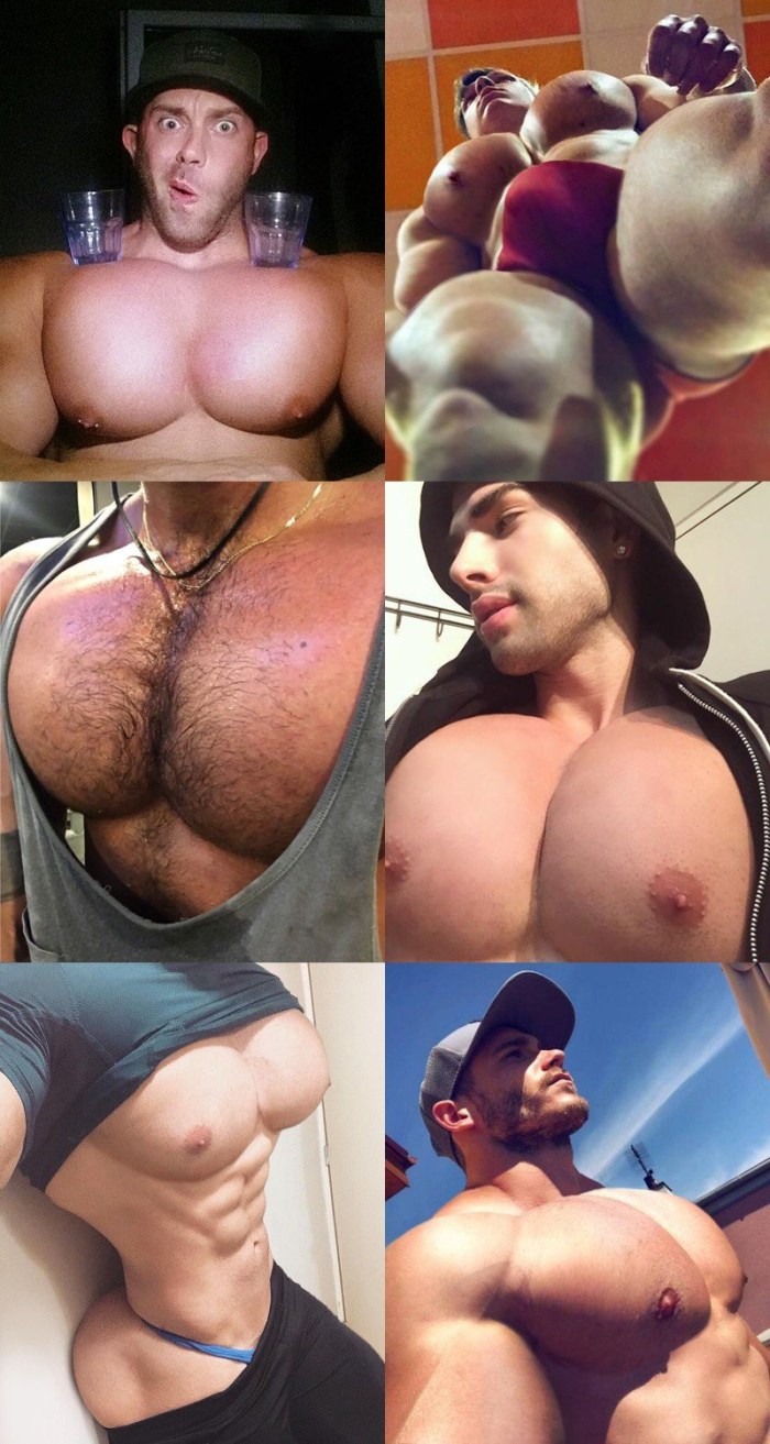 The largest men's breasts XXX