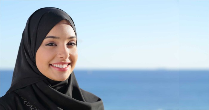 A woman in a hijab