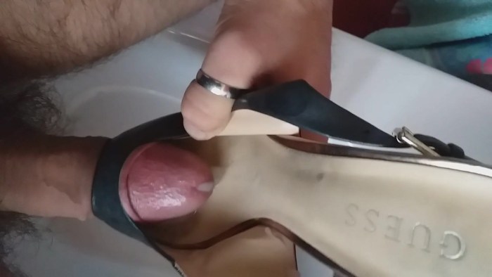 Incredible Pornstar Shoes Peeptoes Cummed Castellen