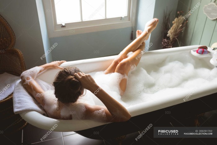 Lies in the bathroom