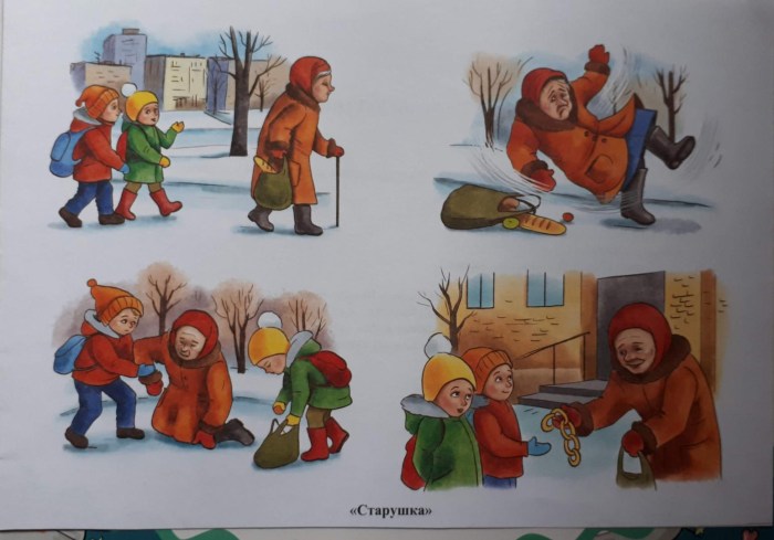 Storytelling on plot pictures