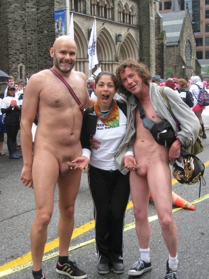 Naked old women in public