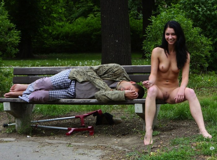 Naked exhibitionists